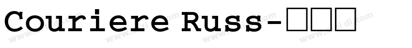 Couriere Russ字体转换